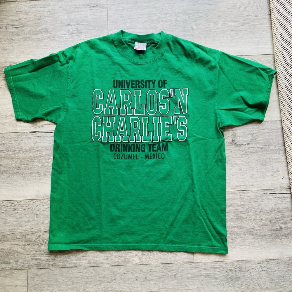 Vtg Carlos Charlies Senor Frog T-Shirt Mens XL University Drinking Team 90s